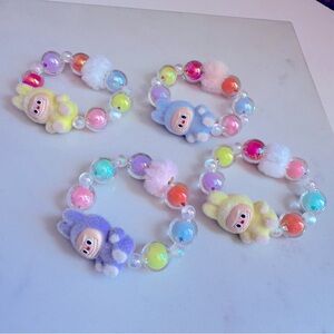 NWOT 1 Handmade Labubu Colorful Beaded Bracelets for Kids